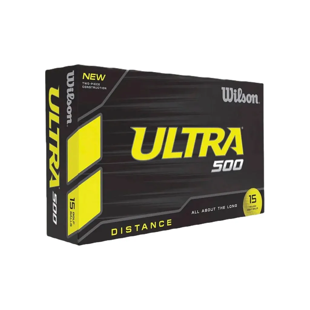 45 Wilson Ultra 500 Golf Balls - Yellow