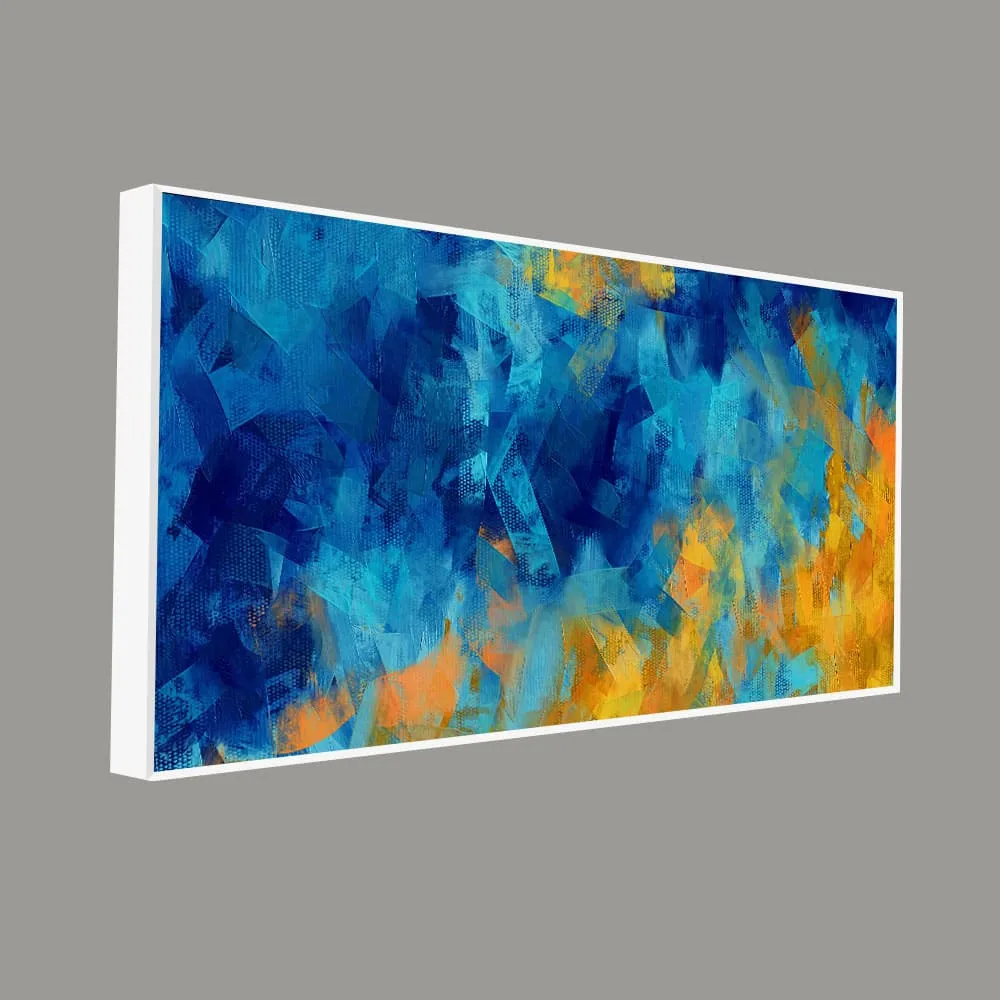 Abstract Colorful Blue Textured Design Art Canvas Wall Painting