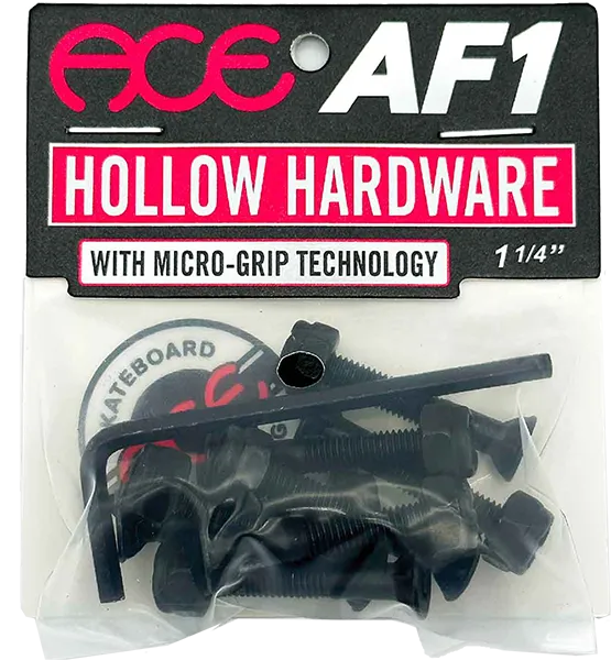 Ace 1.25" Allen Hollow W/Grippers Hardware Set Black