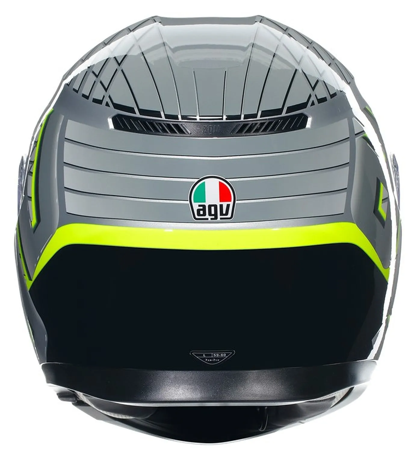 AGV K3 E2206 Full Face Motorcycle Helmet - Fortify Grey, Black, Yellow