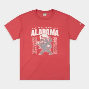 Alabama Football Vintage-Inspired Championship Heavyweight Tee