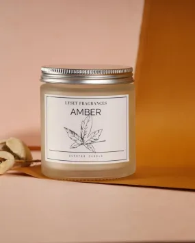 Amber Glass Jar Scented Candle