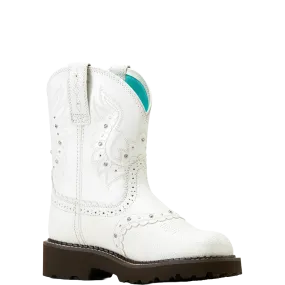 Ariat Ladies Gembaby White Snake Emboss Western Boots 10047012