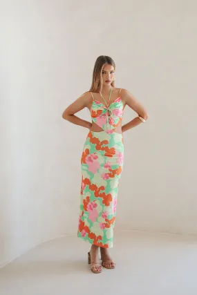 Backless Mela Dress - Misty Floral