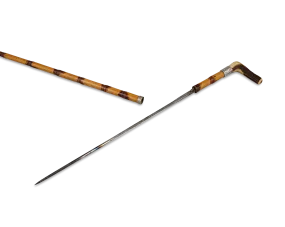 Bamboo and Silver Sword Cane