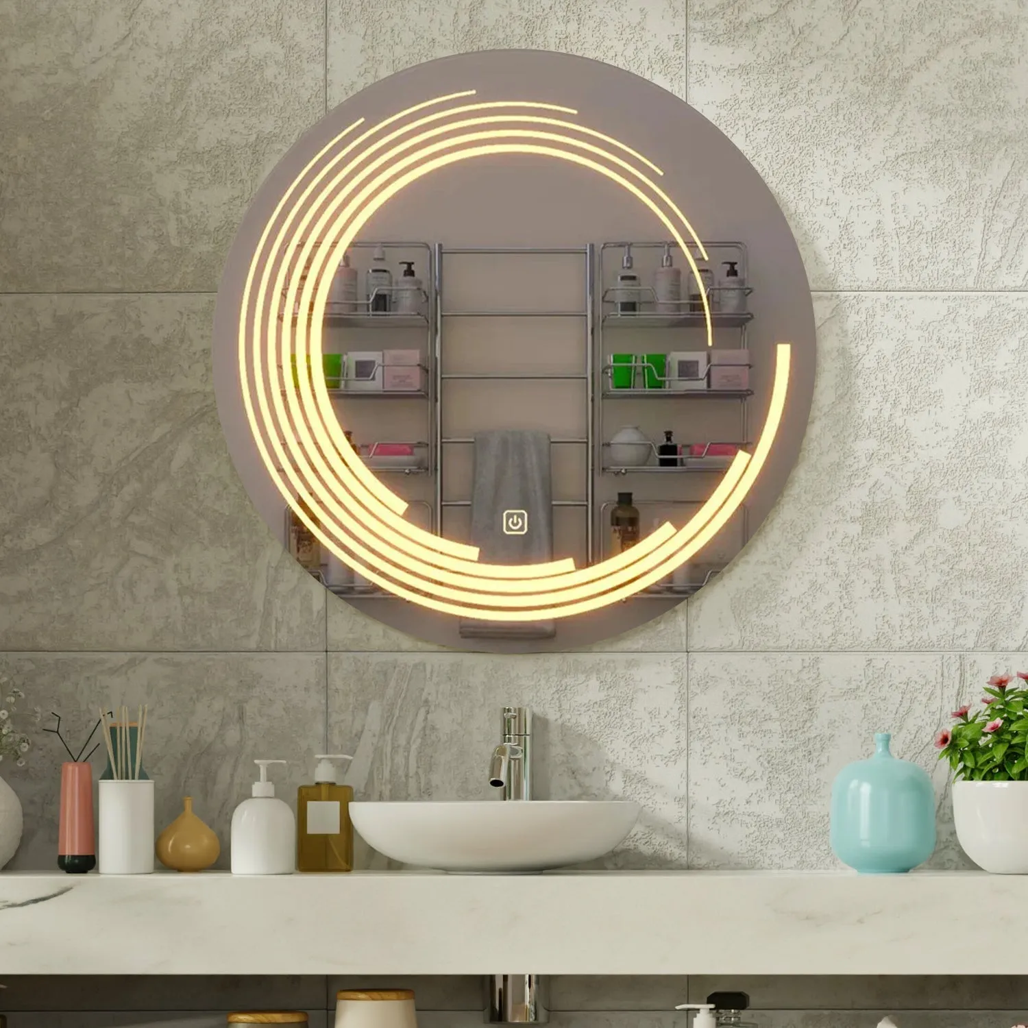 Beautiful Modern Design Dreamy Illusion LED Bathroom Mirror