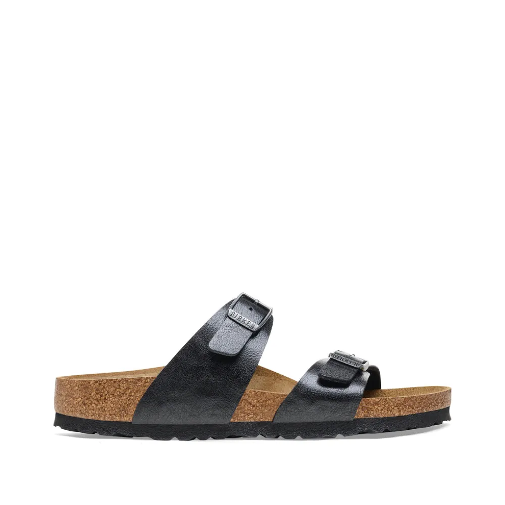 Birkenstock Women's Sydney Birko-Flor Slide Sandal in Graceful Licorice