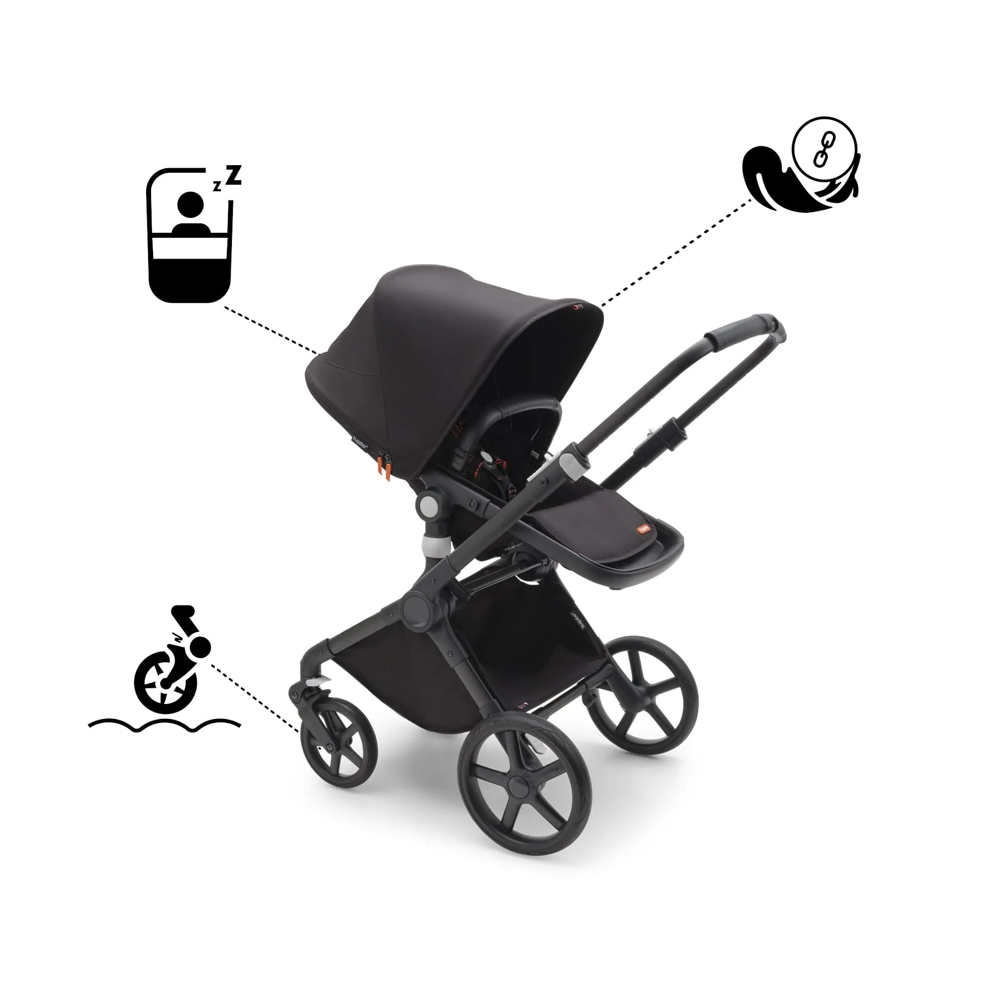 Bugaboo Fox Cub Cabriofix i-Size Travel System - Black/Midnight Black