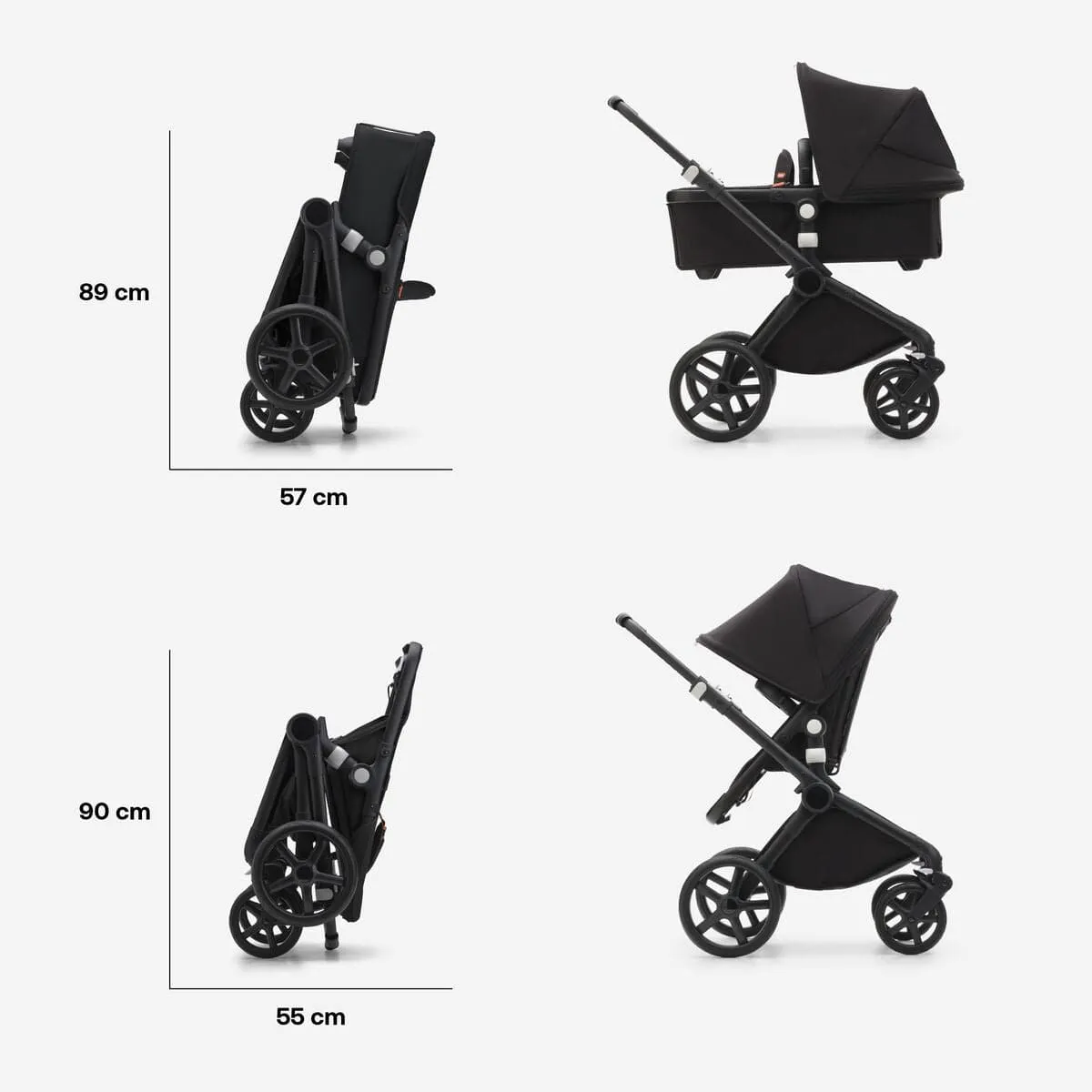 Bugaboo Fox Cub Cabriofix i-Size Travel System - Black/Midnight Black