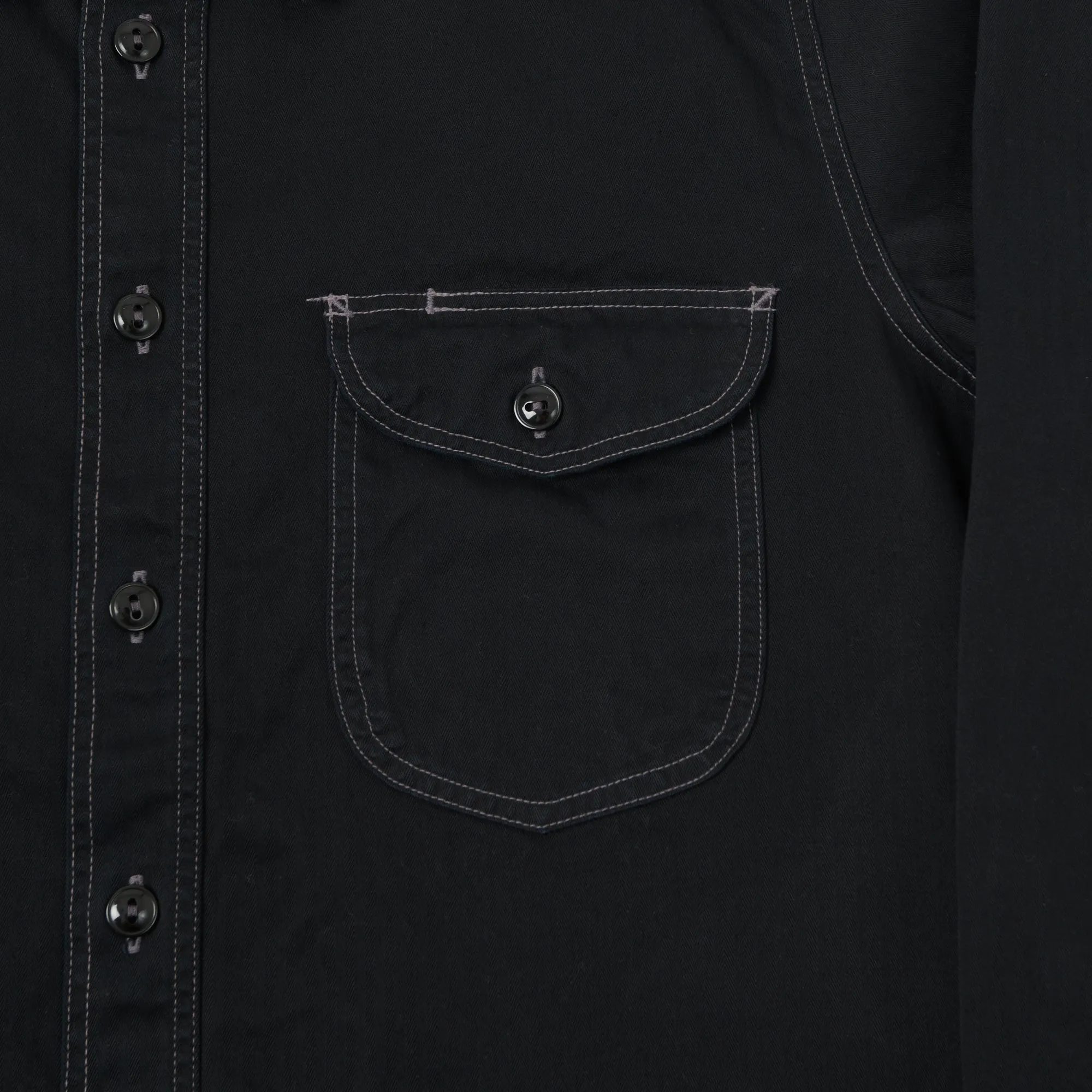 Buzz Rickson's Herringbone Work Shirt - Black