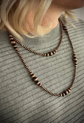 Candace Double Copper Navajo Pearl Necklace