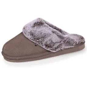 Chaussons mules Femme Taupe