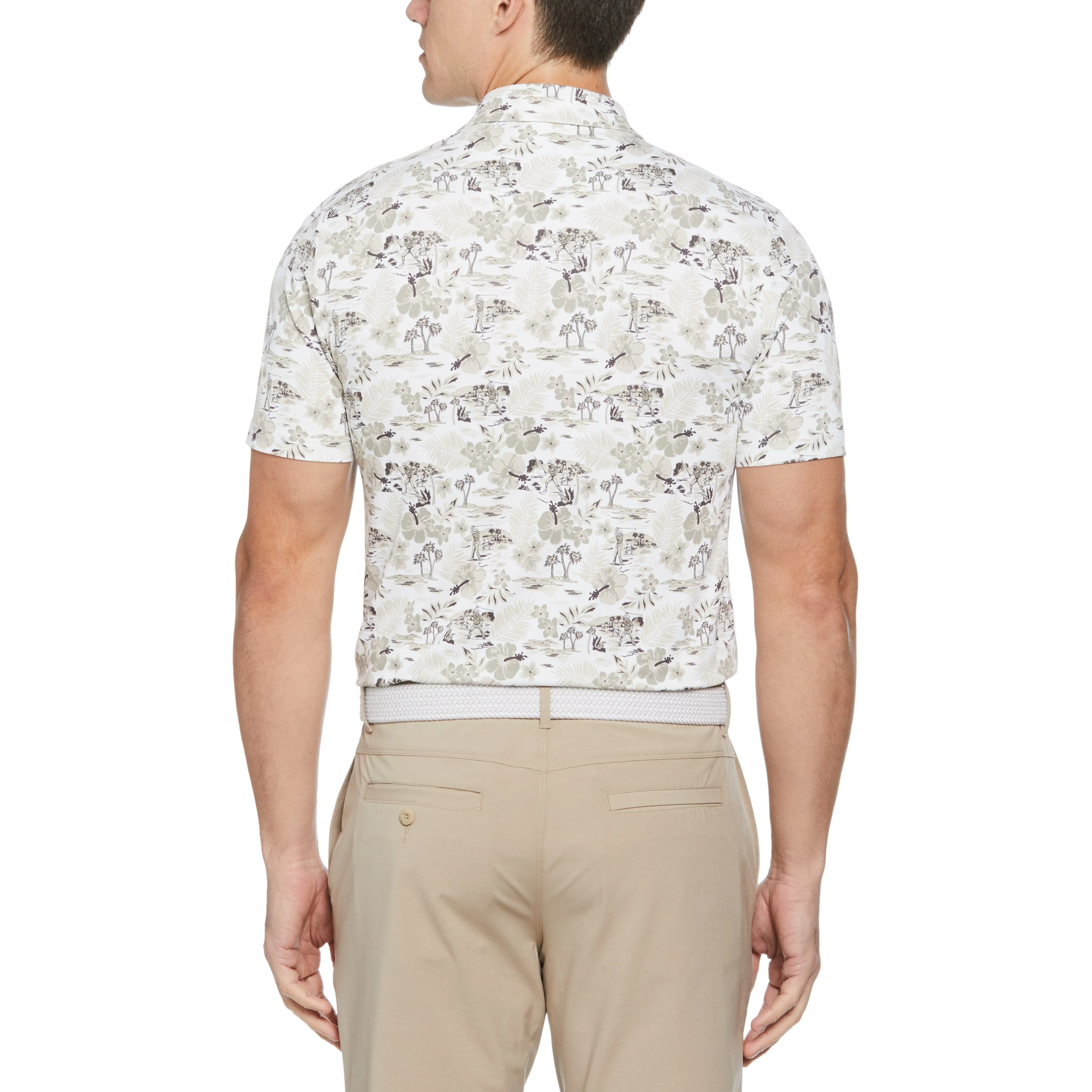 Chi Chi Allover Floral Print Golf Polo