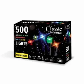 Classic Christmas 500L Super Bright LED Lights - Multicolour | CCC011917