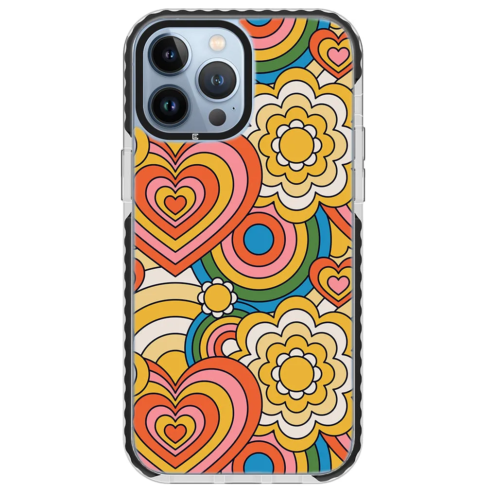 Colorful 70's Pattern Impact iPhone Case