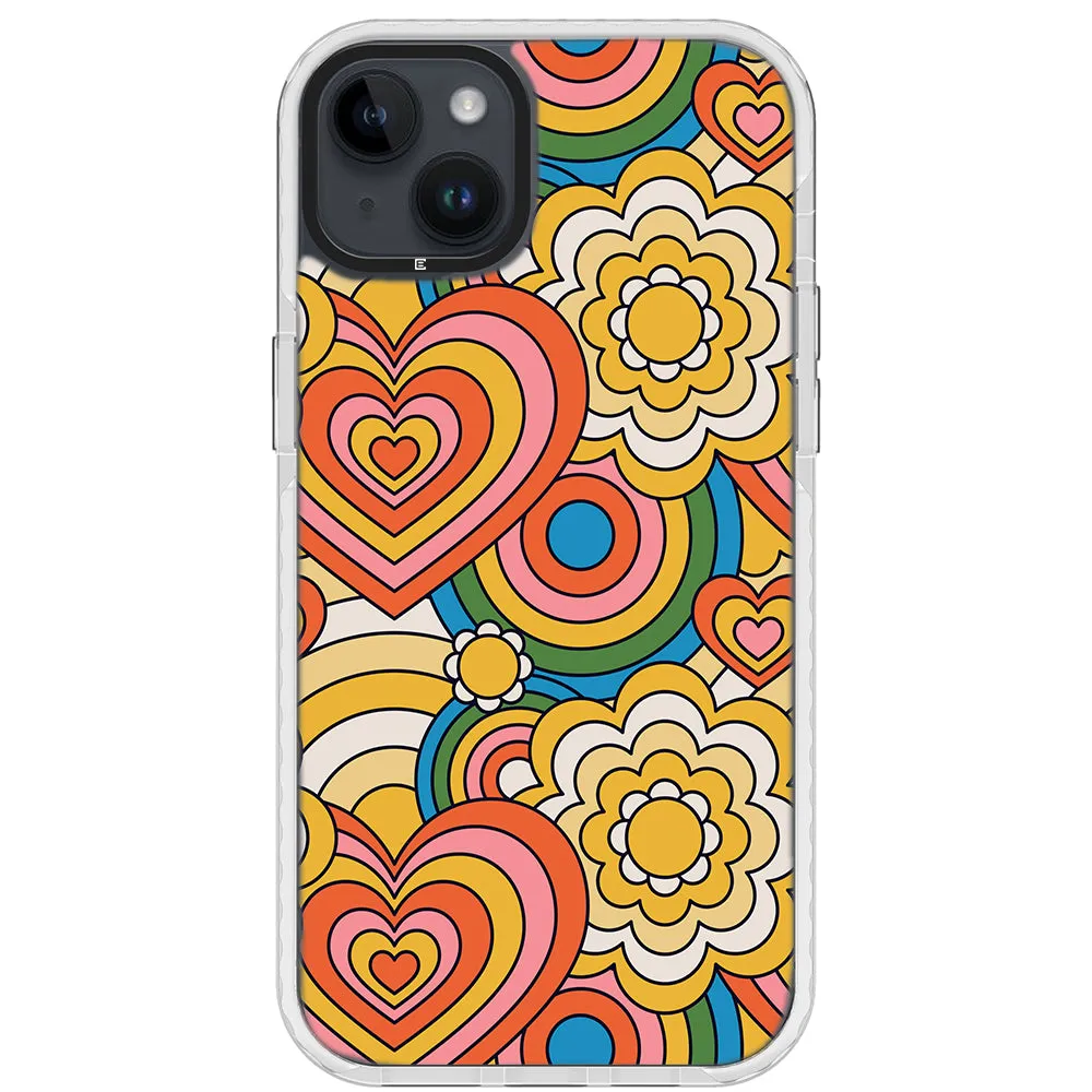 Colorful 70's Pattern Impact iPhone Case