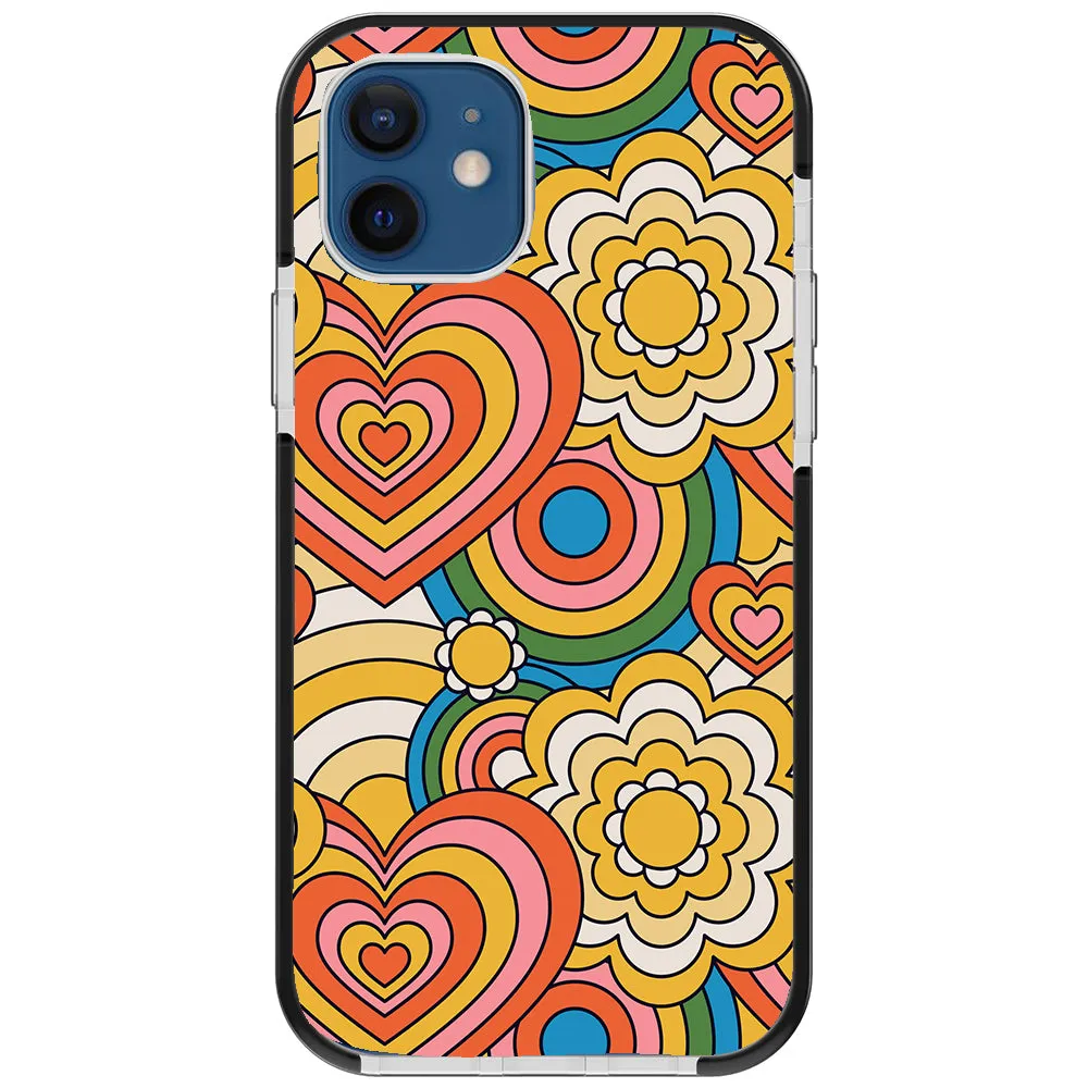 Colorful 70's Pattern Impact iPhone Case