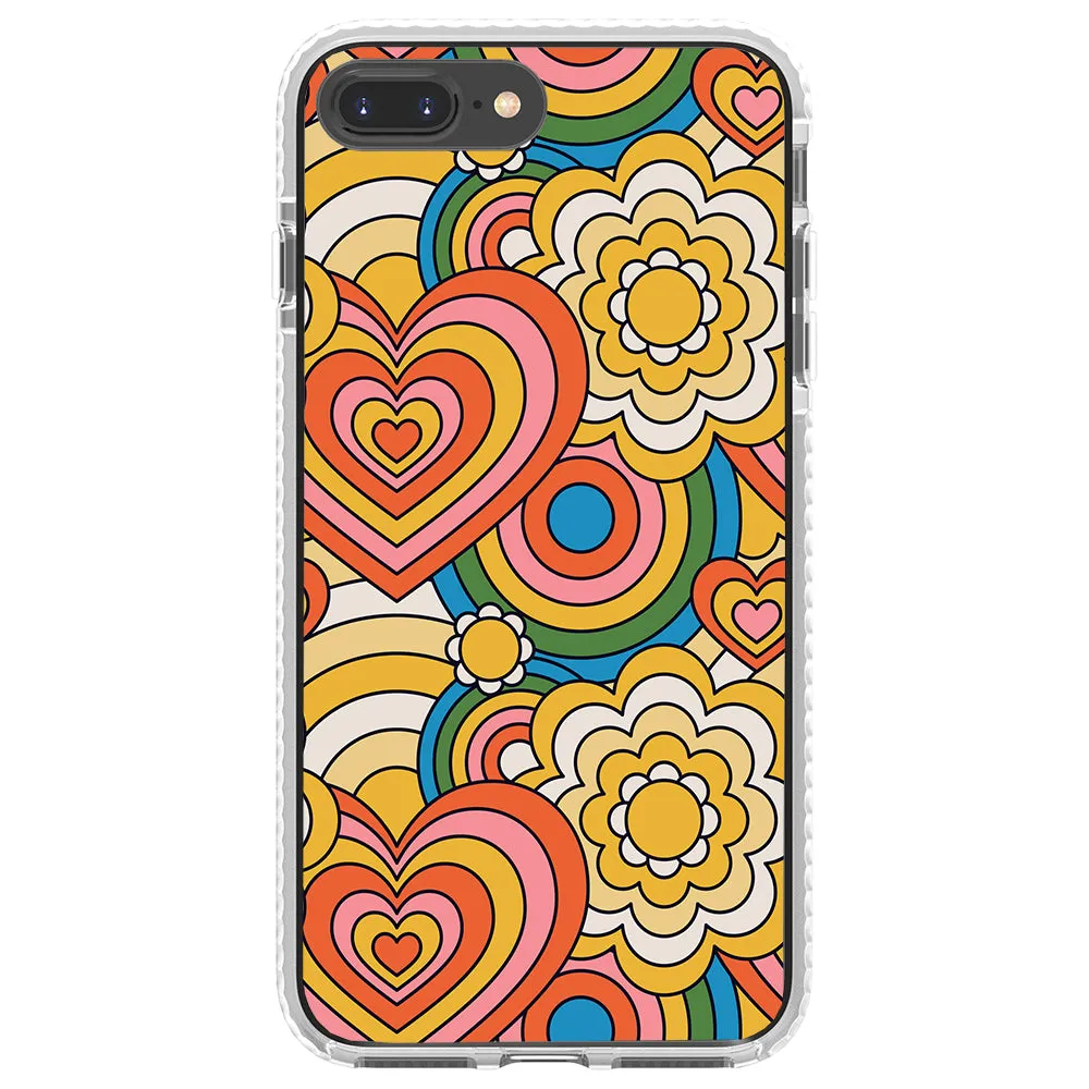 Colorful 70's Pattern Impact iPhone Case