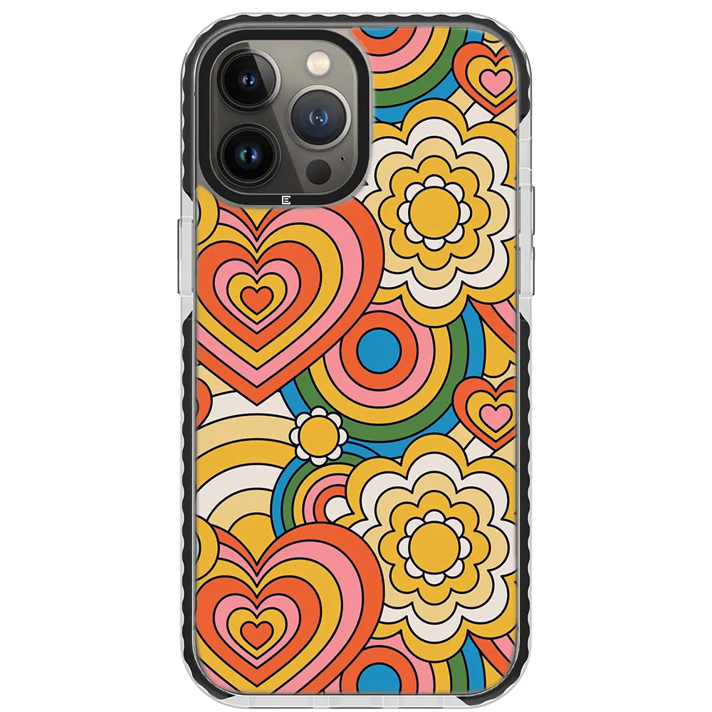 Colorful 70's Pattern Impact iPhone Case