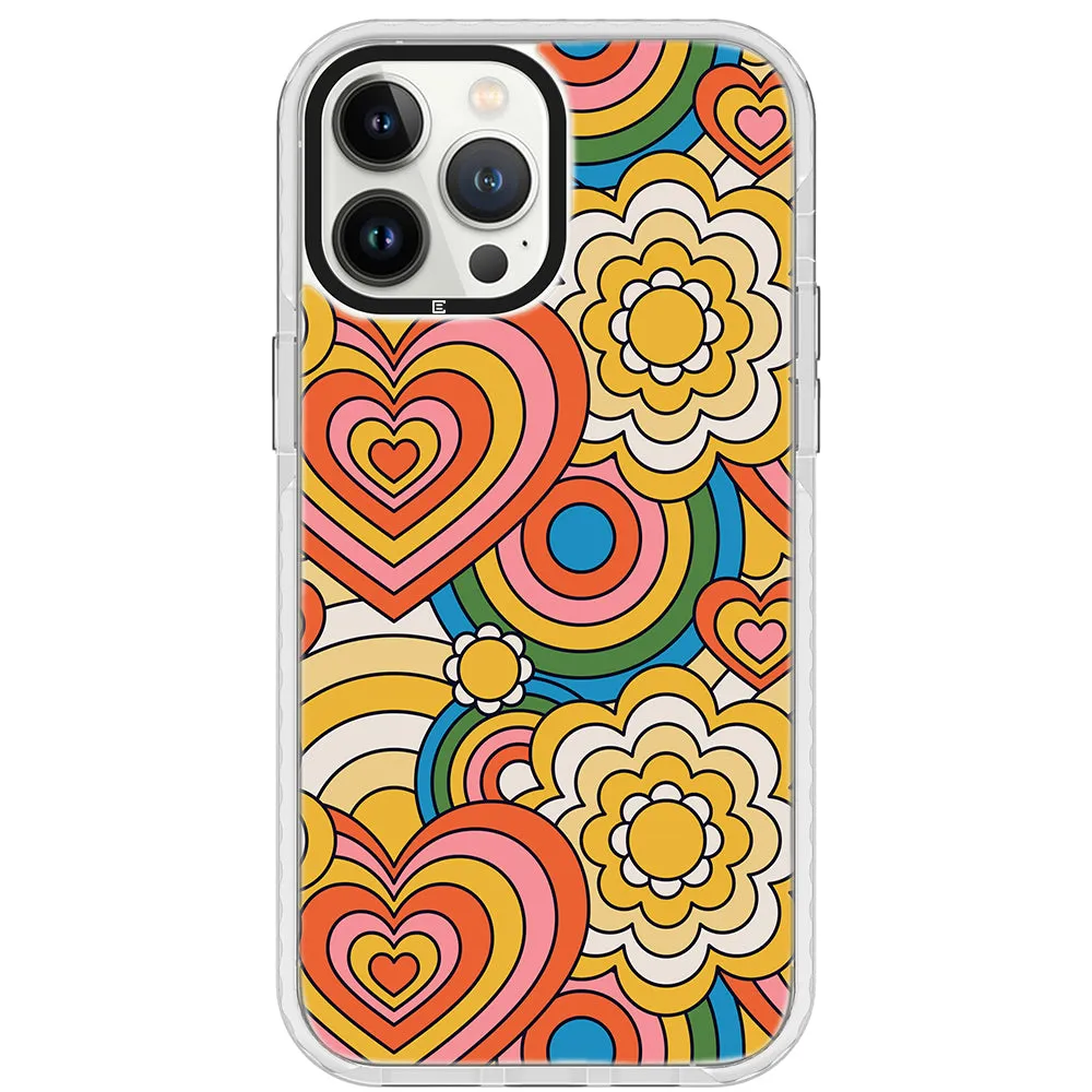 Colorful 70's Pattern Impact iPhone Case