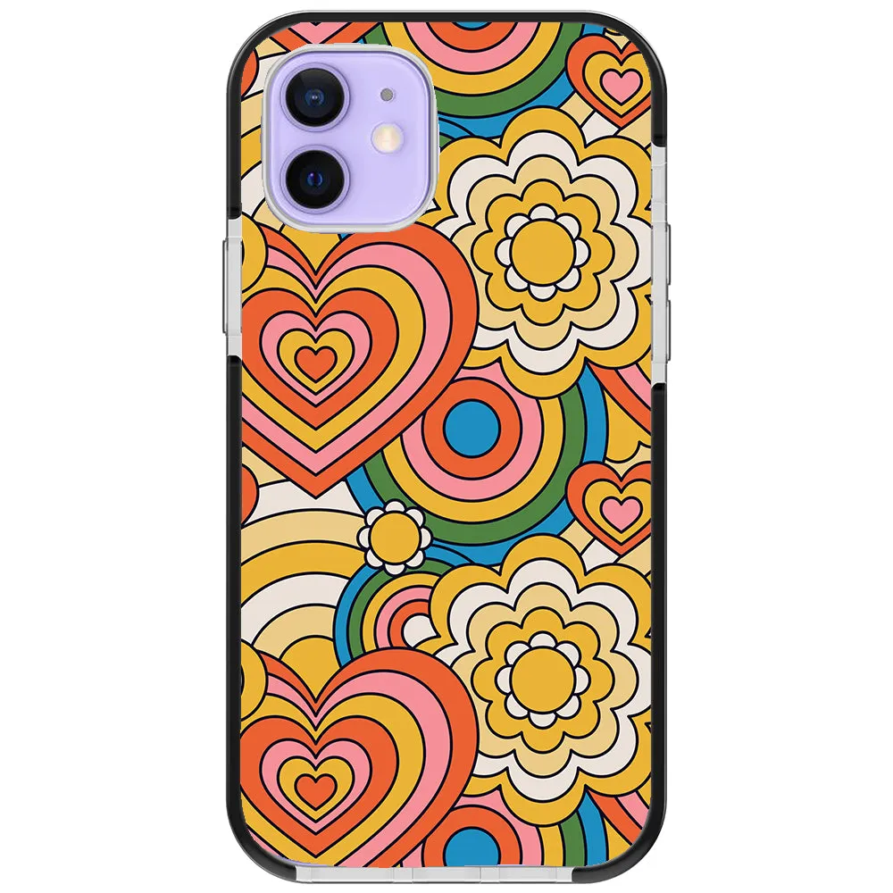 Colorful 70's Pattern Impact iPhone Case