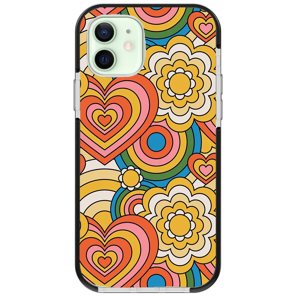 Colorful 70's Pattern Impact iPhone Case