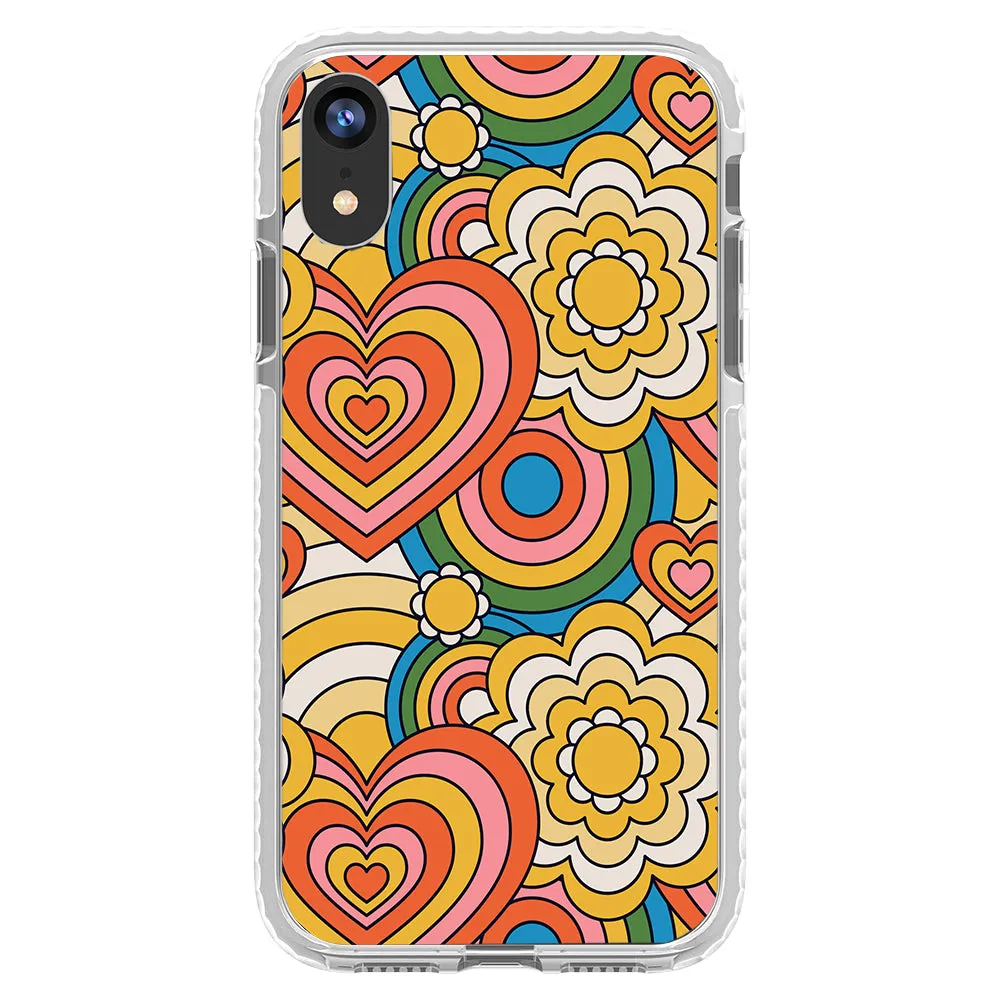 Colorful 70's Pattern Impact iPhone Case