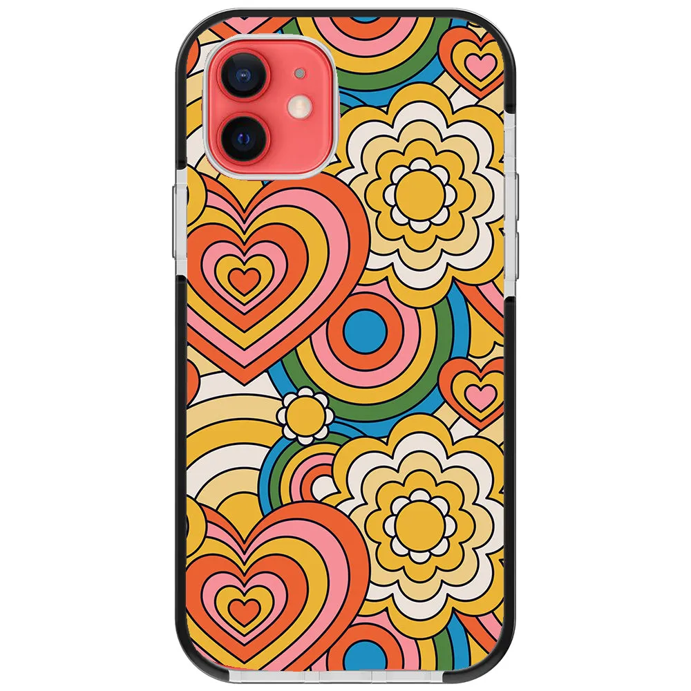 Colorful 70's Pattern Impact iPhone Case