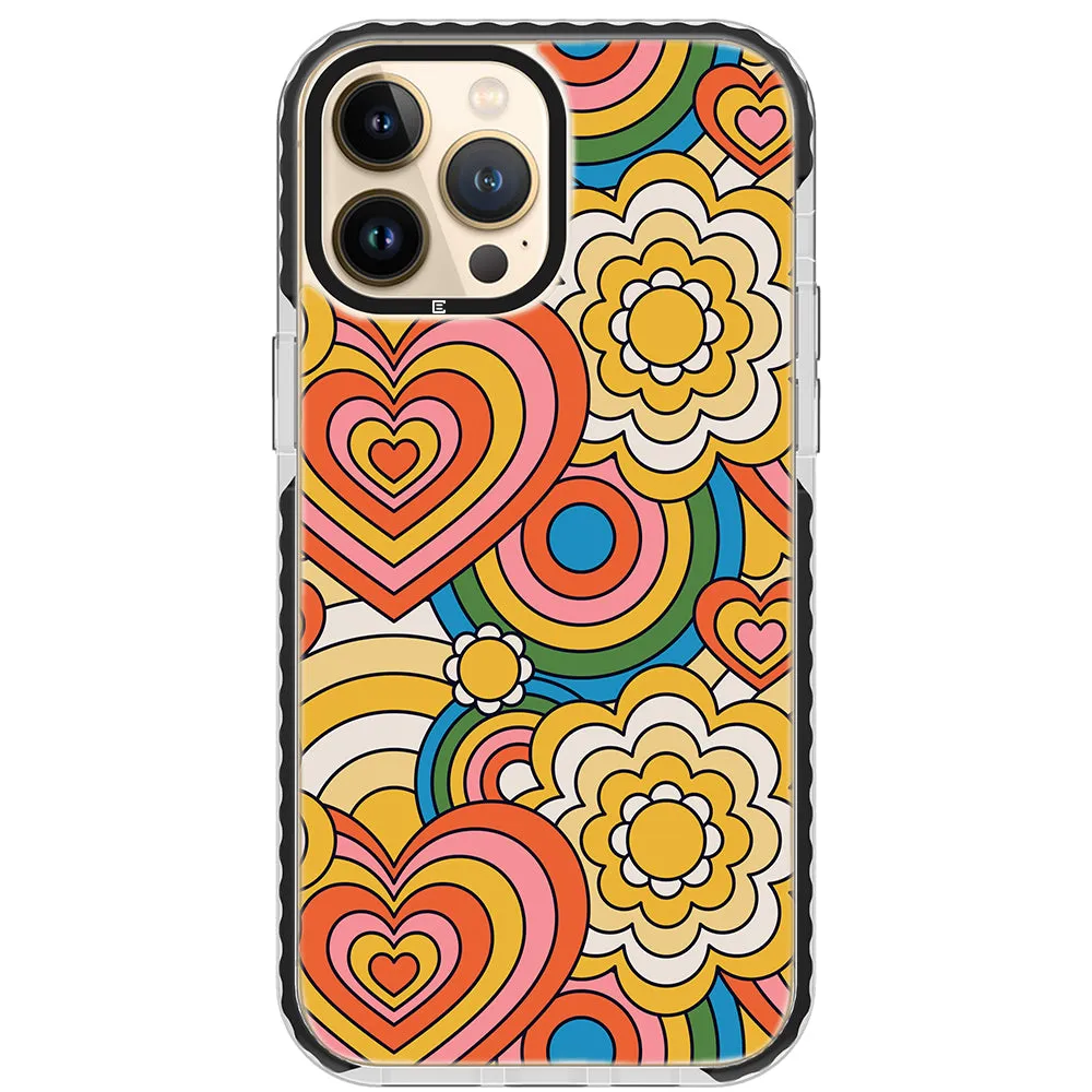 Colorful 70's Pattern Impact iPhone Case