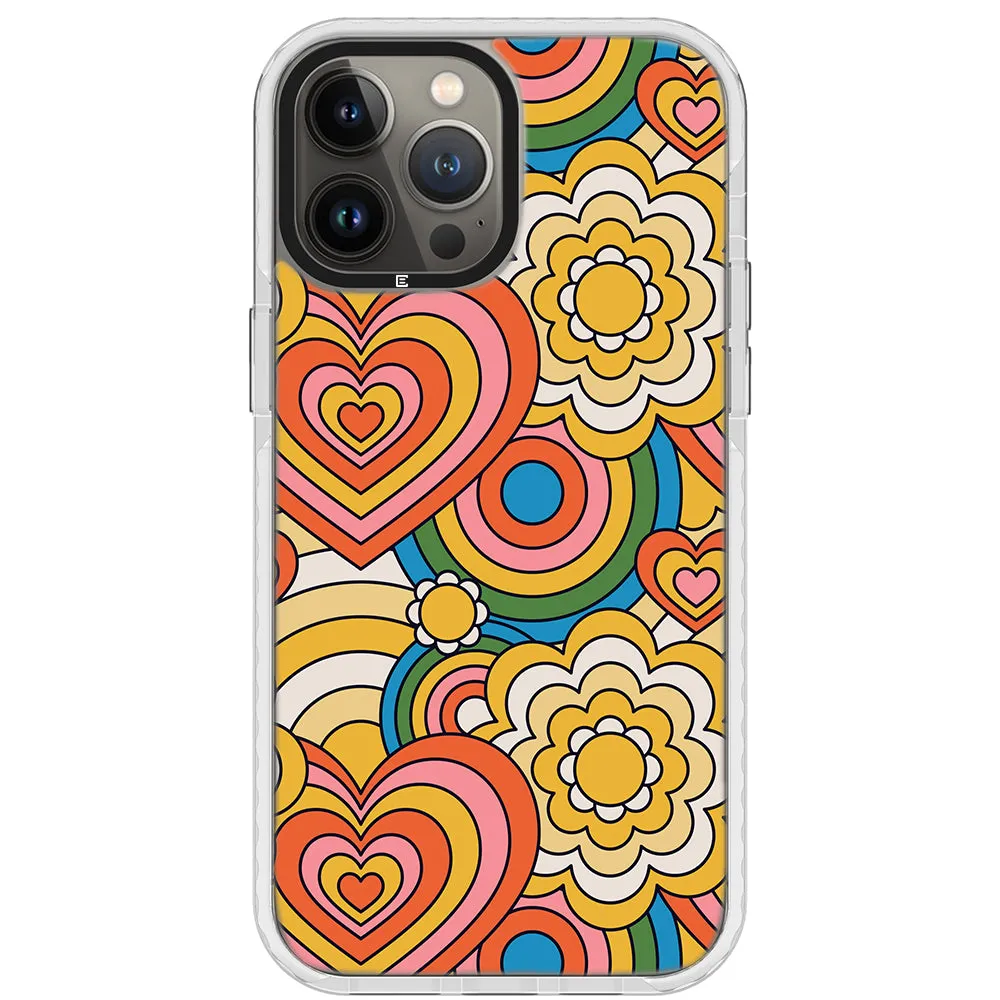 Colorful 70's Pattern Impact iPhone Case