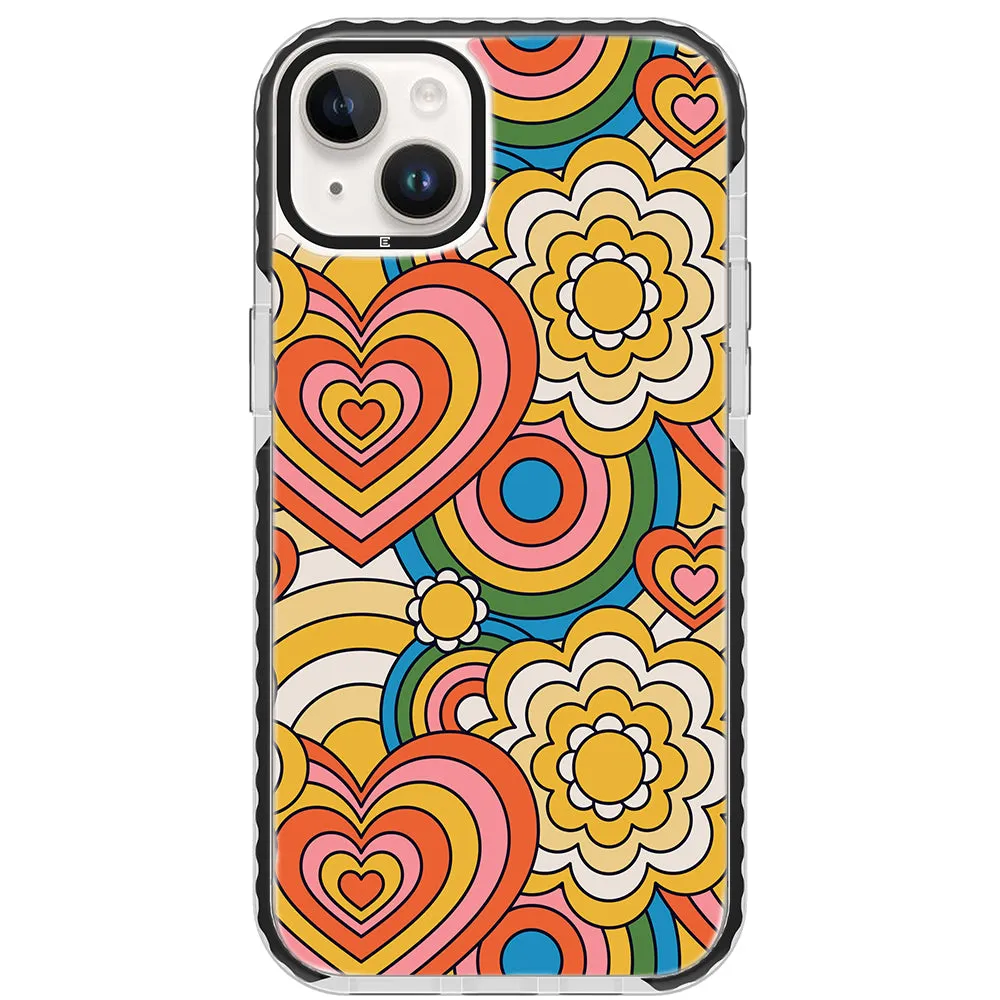 Colorful 70's Pattern Impact iPhone Case