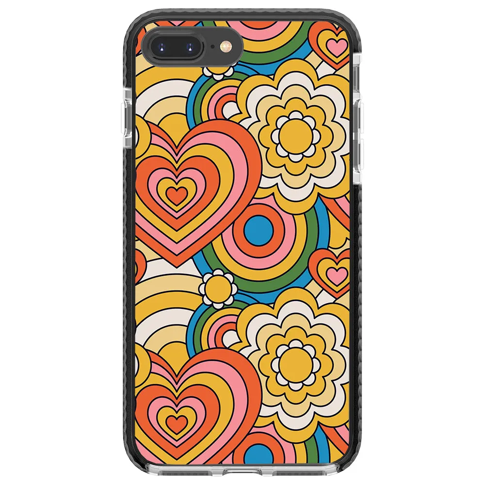 Colorful 70's Pattern Impact iPhone Case