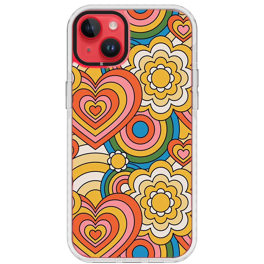 Colorful 70's Pattern Impact iPhone Case