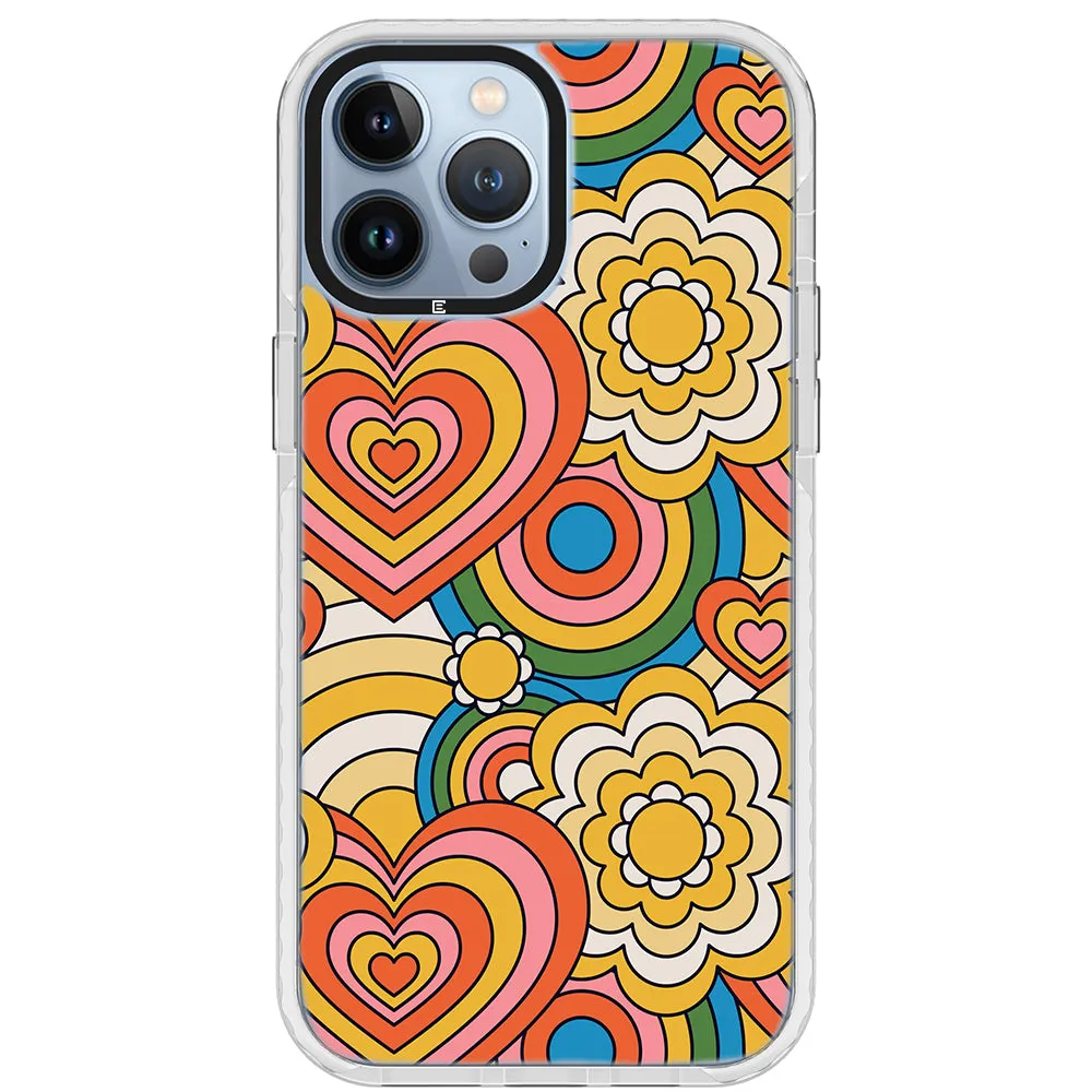 Colorful 70's Pattern Impact iPhone Case