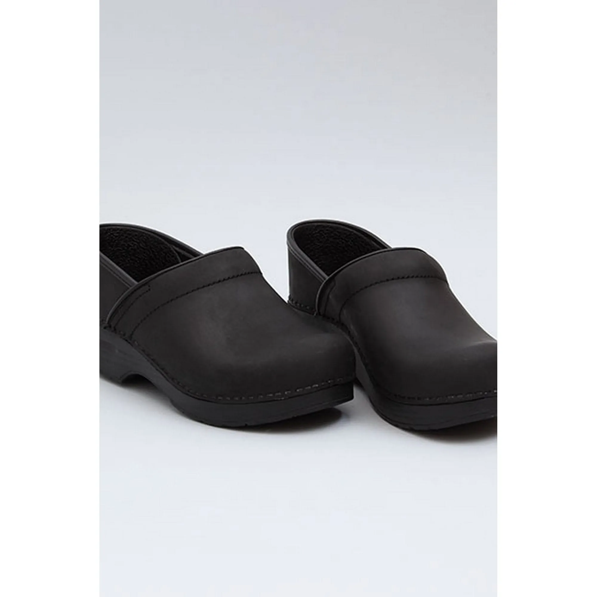 DANSKO Narrow Professional Black Oiled Leather Clogs