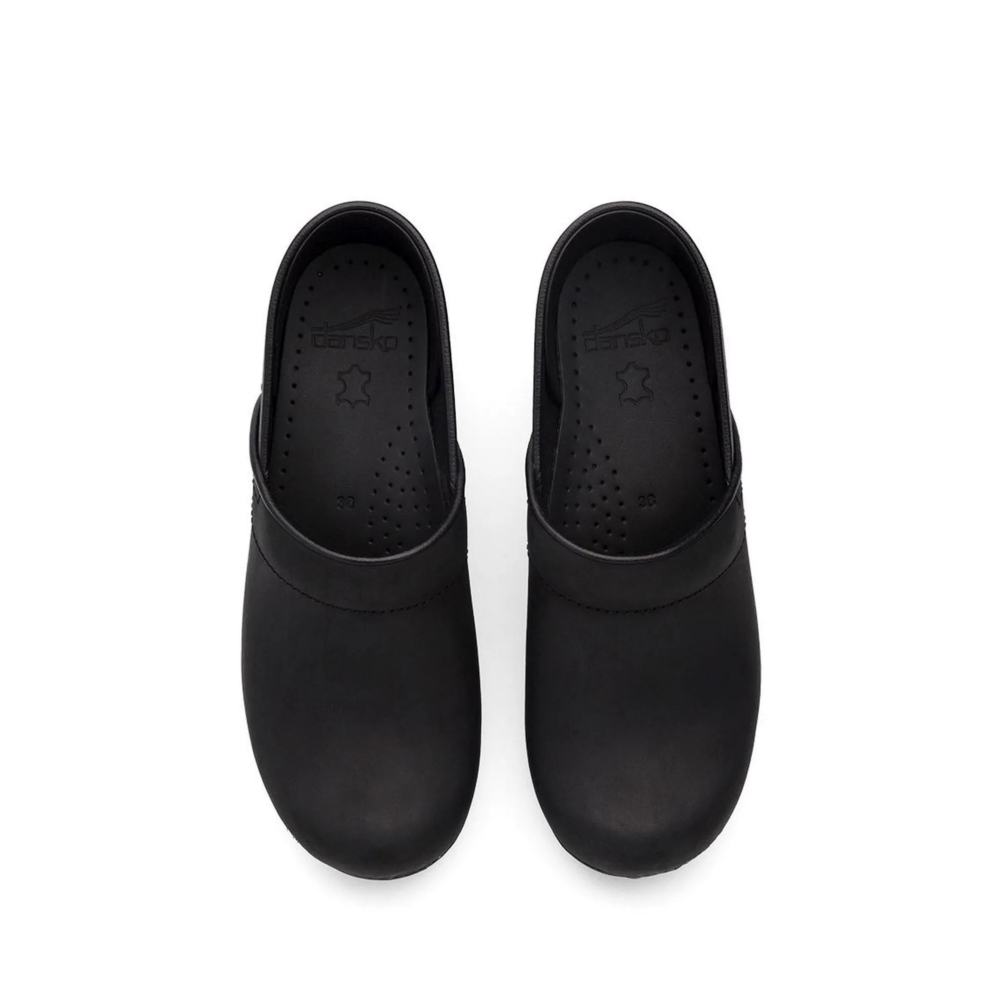 DANSKO Narrow Professional Black Oiled Leather Clogs