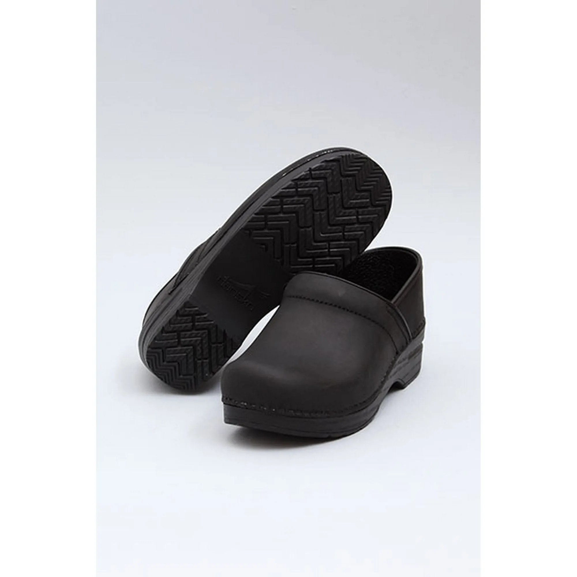 DANSKO Narrow Professional Black Oiled Leather Clogs