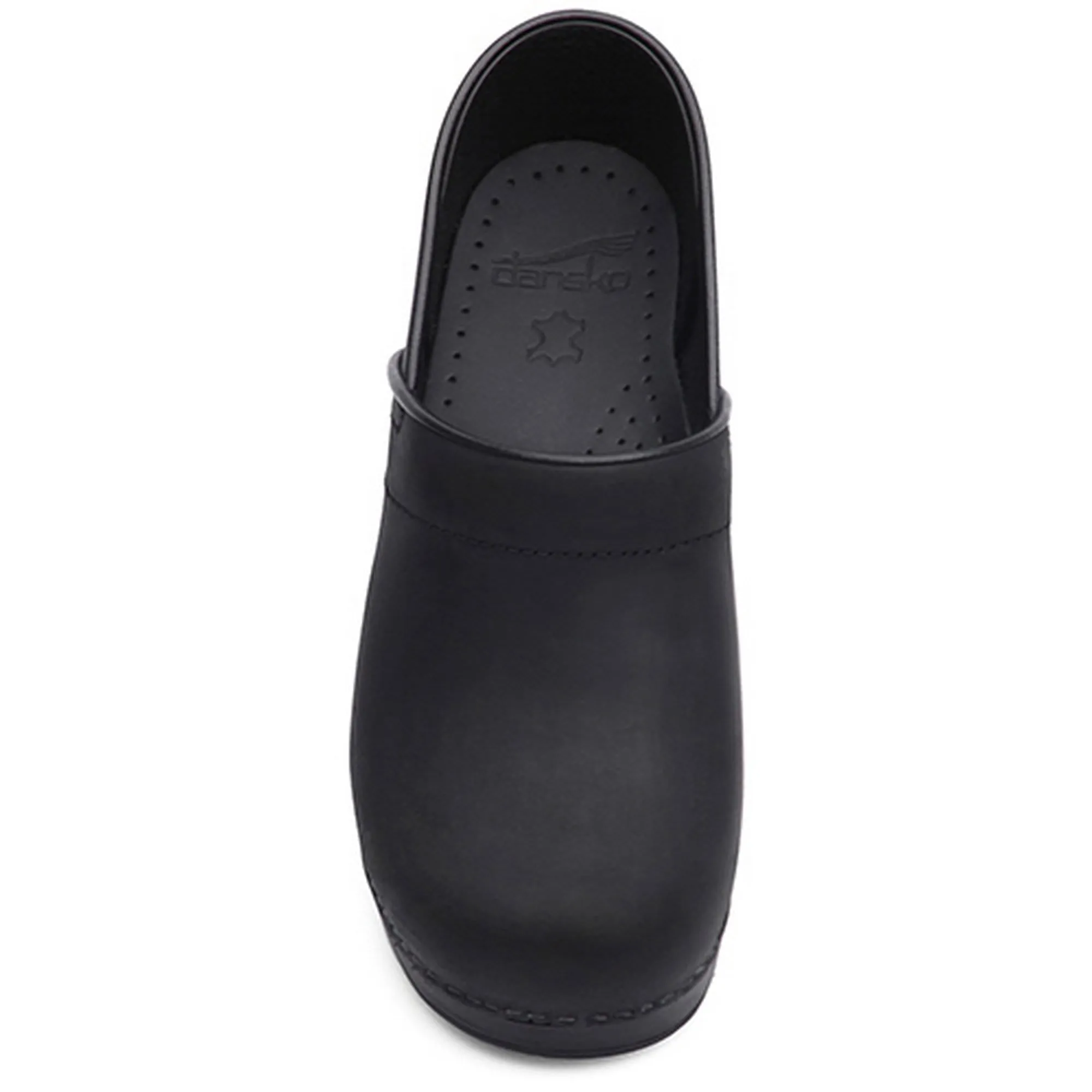 DANSKO Narrow Professional Black Oiled Leather Clogs