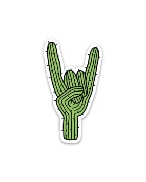 Keep Nature Wild Rockin Saguaro Sticker