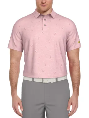 Men's Short Sleeve Heron Print Polo