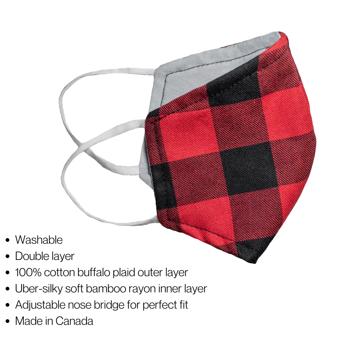 POOK MASK ( Red/Black Plaid)