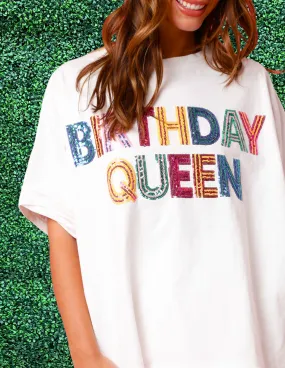 "Birthday Queen" Sequin Tee