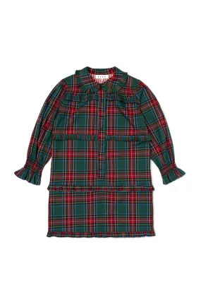 SAMPLE - Peter Pan Collar Mini Dress - Tartan Plaid