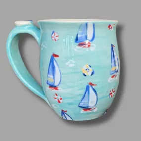 Turquoise Sailboat Mug